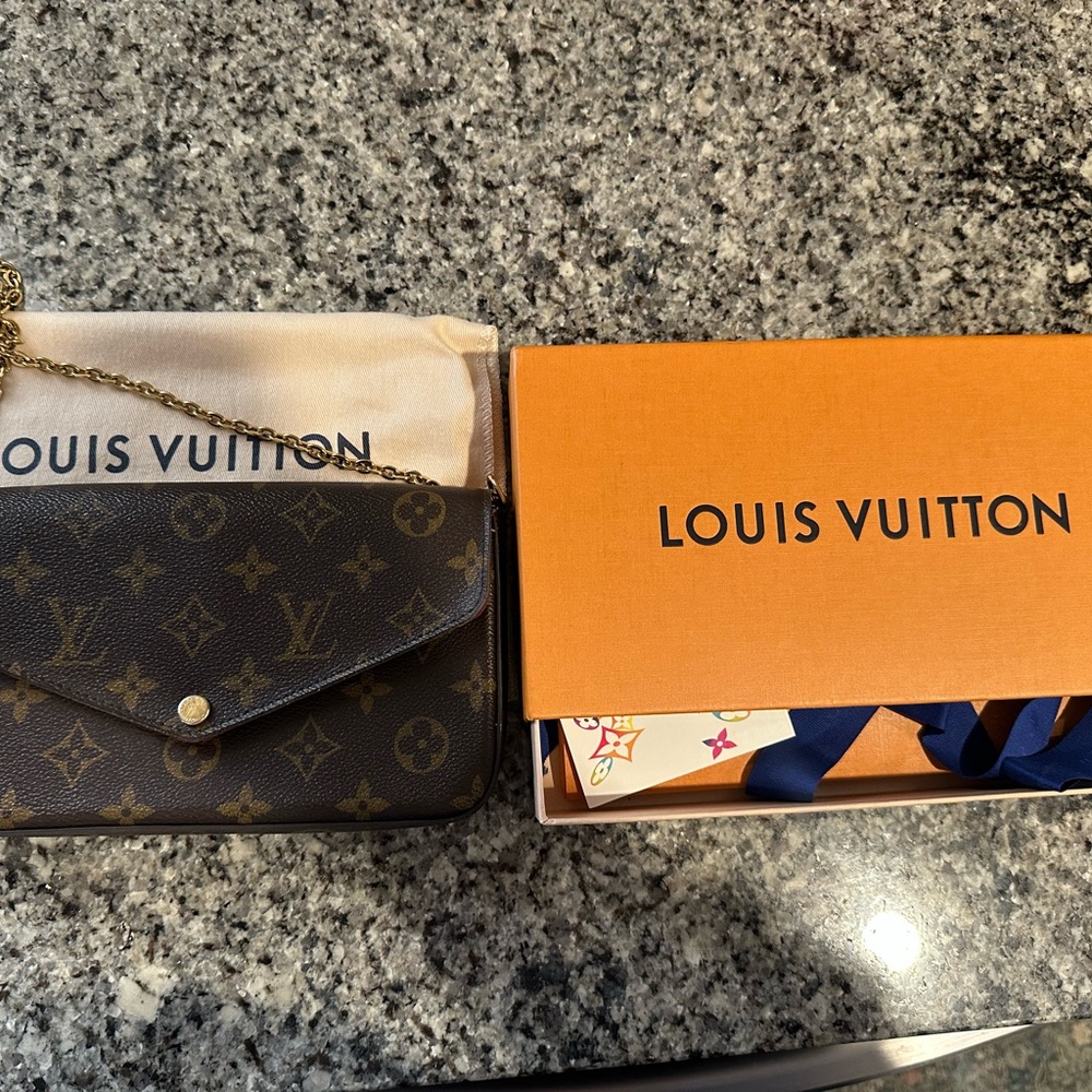 Louis Vuitton Black and Brown Monogram Crossbody Bag